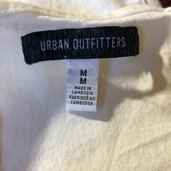 Urban Outfitters White Strapless Dress Ruffle Hem Size Medium - Picture 5 of 5